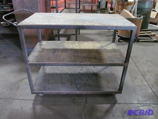 lot 57 image: 3 Shelf Rolling Work Station  Features & ...