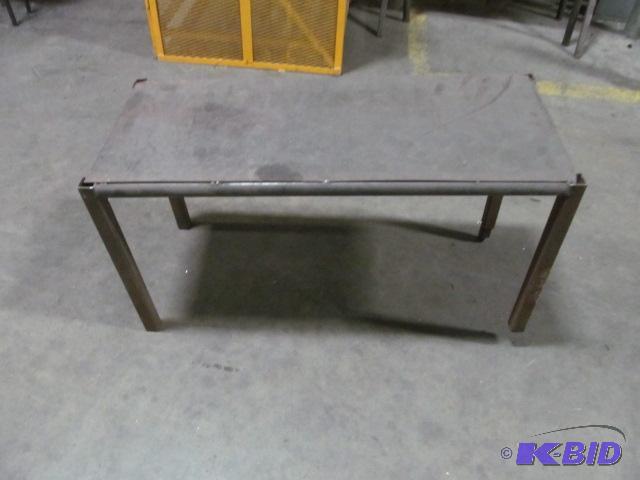 lot 59 image: Small Steel Table  Features & Notes   34...