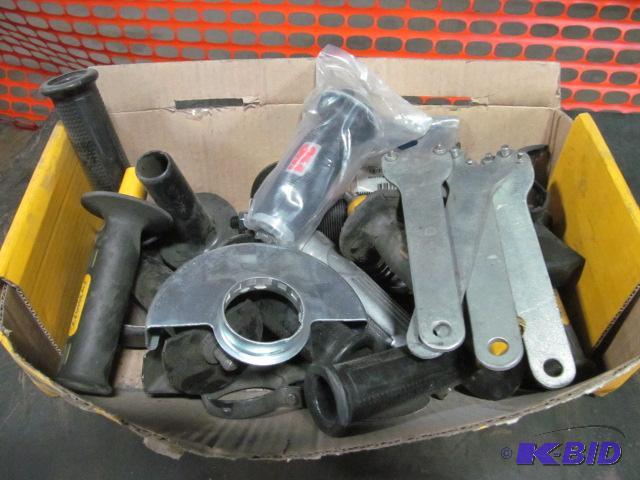 lot 87 image: 1 Box of Miscellaneous Grinder & Drill Pa...