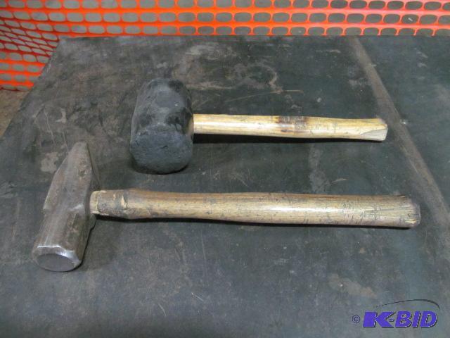 lot 95 image: 1 Rubber Mallet & 1 Big Hammer  Features ...