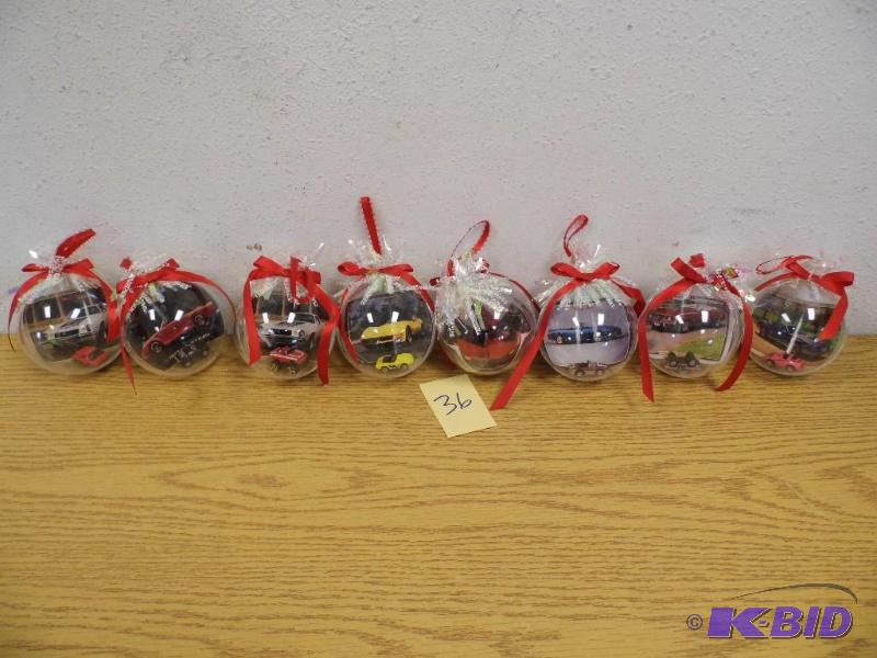 lot 36 image: 8 Mini Car Ornaments