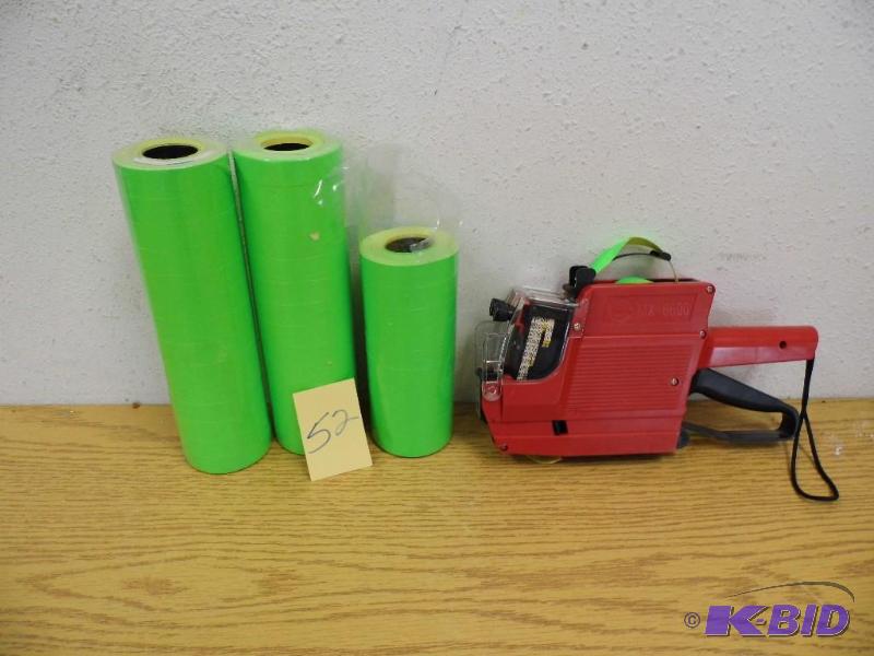 lot 52 image: Pricing Gun with Labels