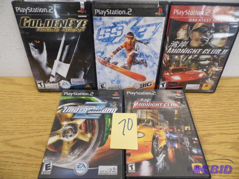lot 70 image: 5 PS2 Games