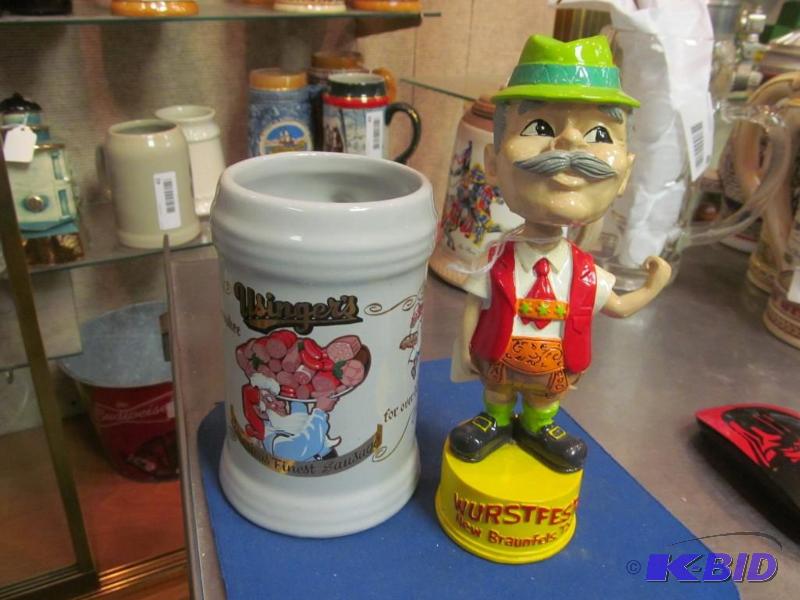 lot 44 image: Wurstfest Bobble Head & Usingers Sausage Stein
