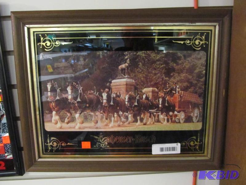 lot 6 image: Anheuser Busch Beer Mirror