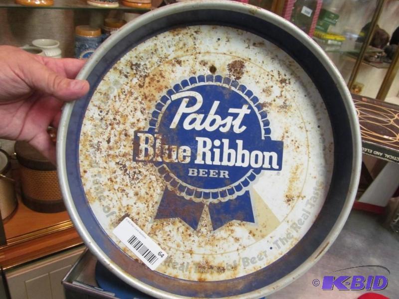 lot 64 image: Pabst Blue Ribbon Beer Tray 1984