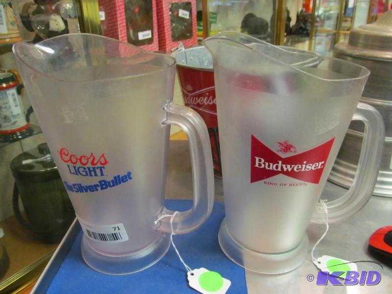 lot 71 image: Lot of 2 Plastic Party Pitchers
