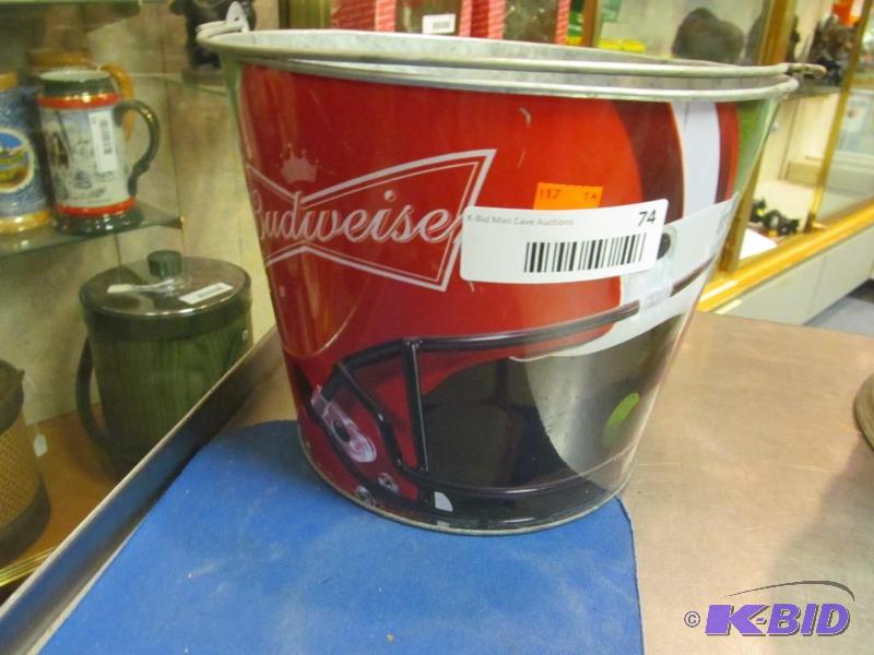 lot 74 image: Bud Bowl Metal Ice Bucket