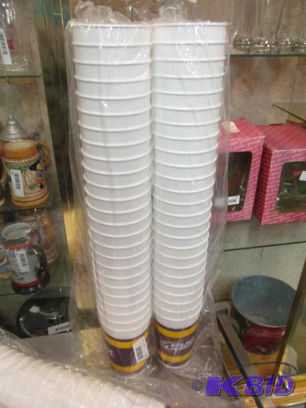 lot 75 image: Lot of 50 Bud Light Plastic Beer Glasses