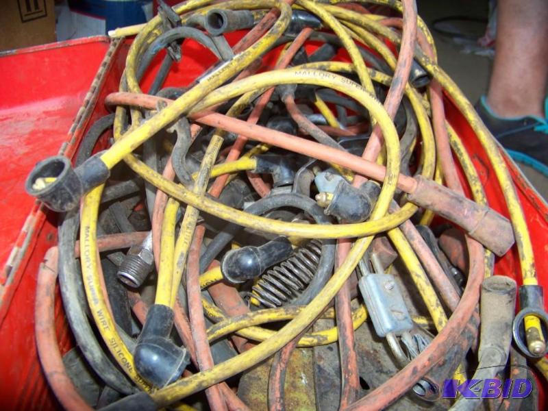 lot 50 image: Tool box and spark plug wires