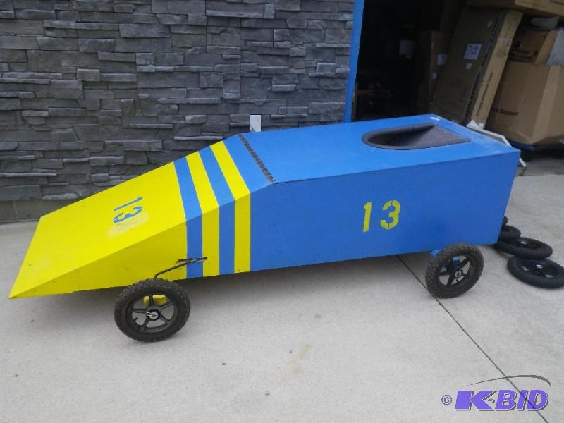 soap box derby car, ready to race, comes with...