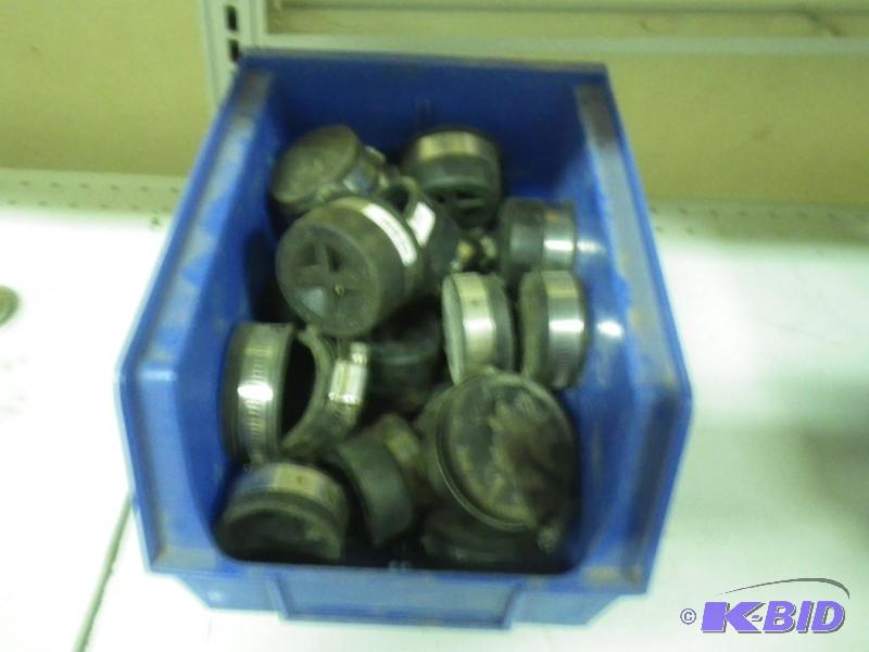 tote of rubber end caps...