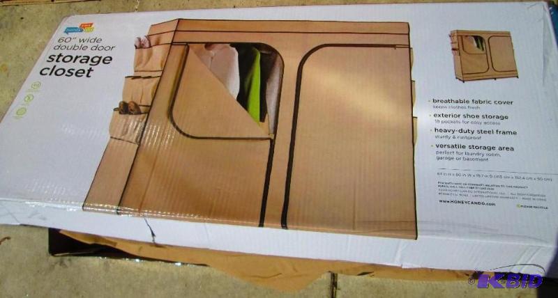 60 inch double door closet, appears complete ...