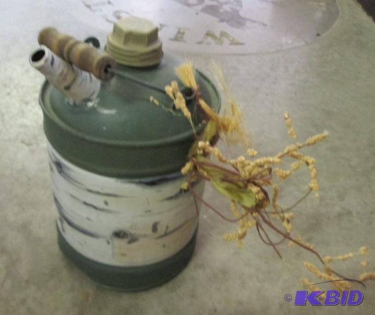 decorative gas can with the look of a brich t...