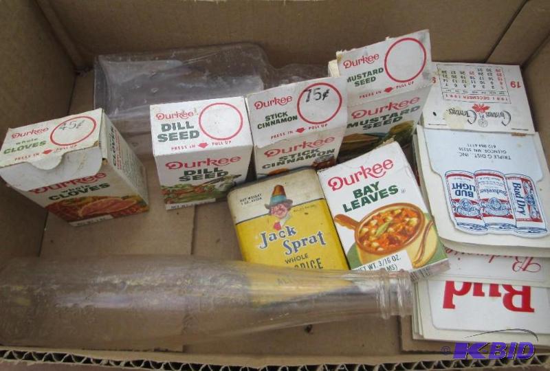mixed lot of vintage spices and bottles...