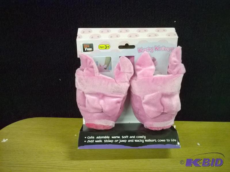New Wacky Walker Slippers, Kids S, Pig