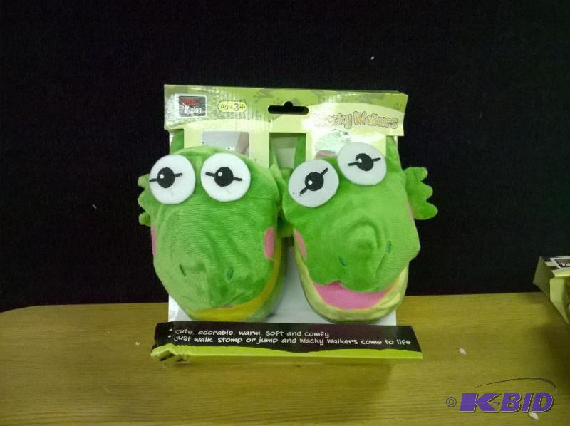 New Wacky Walker Slippers, Kids M, Frog