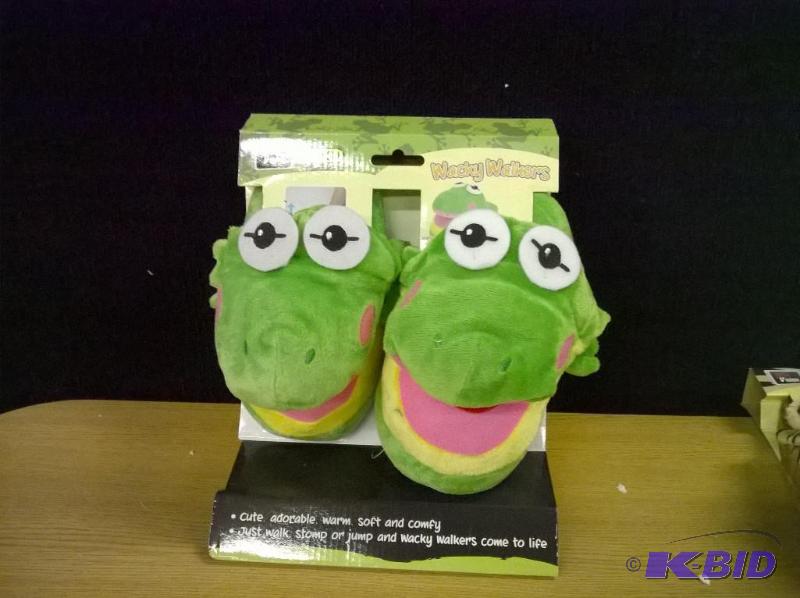 New Wacky Walker Slippers, Kids M, Frog