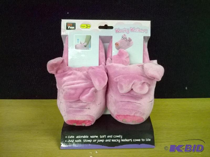 New Wacky Walker Slippers, Kids L, Pig