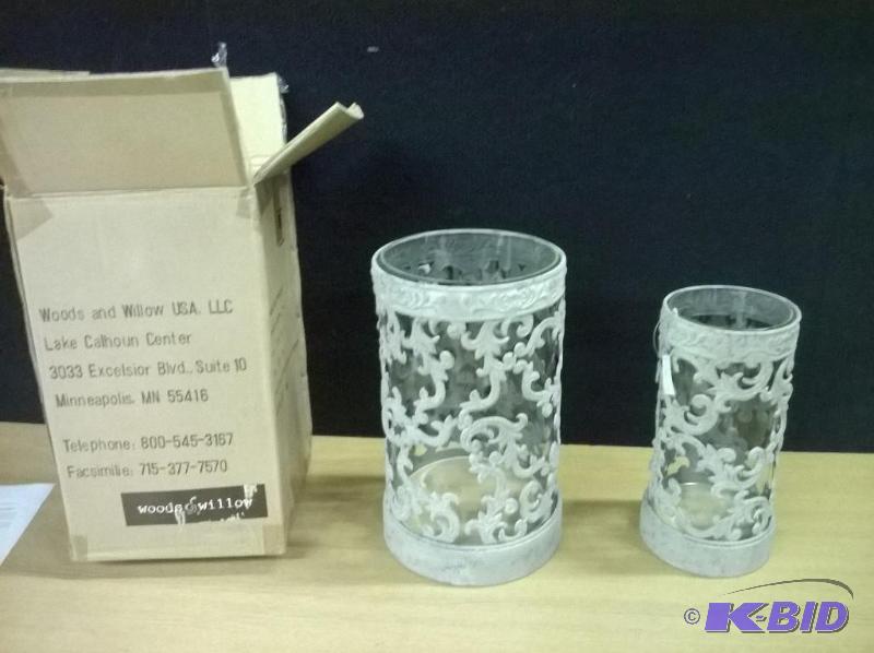New Dim Light Candle Holders with Glass, 2, WM31610LU
