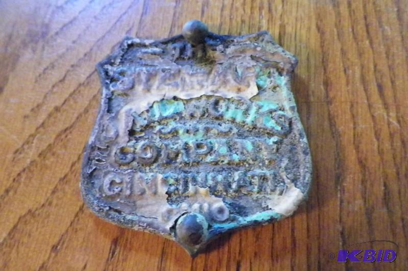 lot 11 image: The Stewart Jail Works Name Plat VERY RARE- This is the company that did the Alcatraz and several other jails