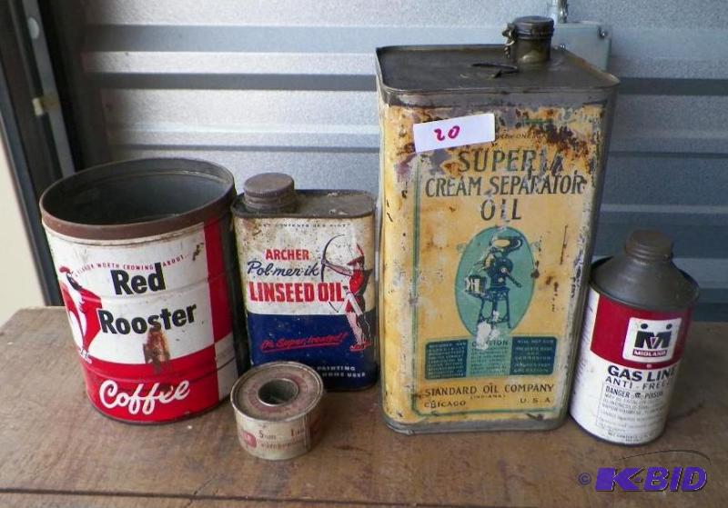 lot 20 image: Lot of old cans