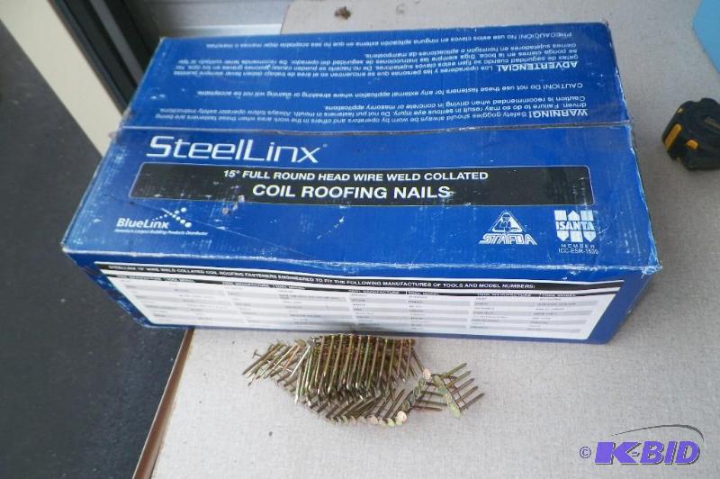 lot 40 image: Box of Roofing Nails Complete Box