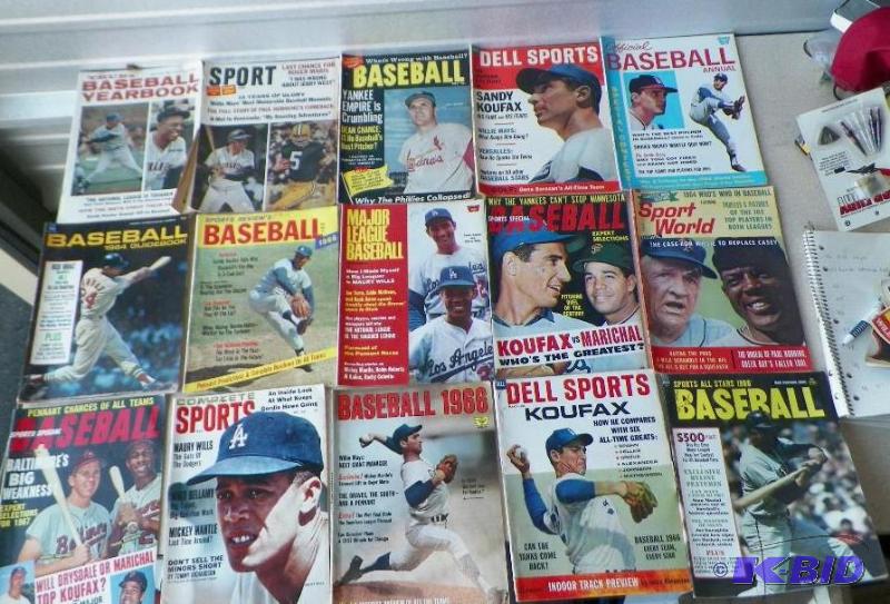 lot 44 image: 15 1960s Baseball magazines filled with Hall of Famers