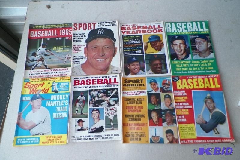 lot 45 image: 8 1960s Baseball magazines - 6 with Mickey Mantle on the cover