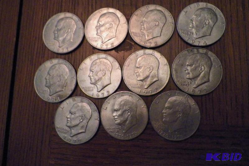 lot 48 image: 11 Ike Dollars