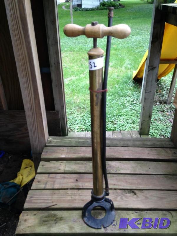 lot 52 image: Brass Tire Pump