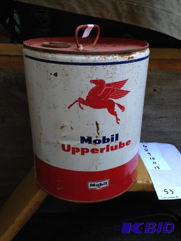 lot 71 image: Mobil 5 Gallon Can