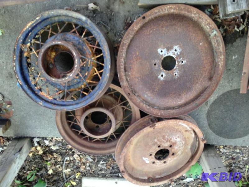 lot 73 image: Lot of Antique Wheels
