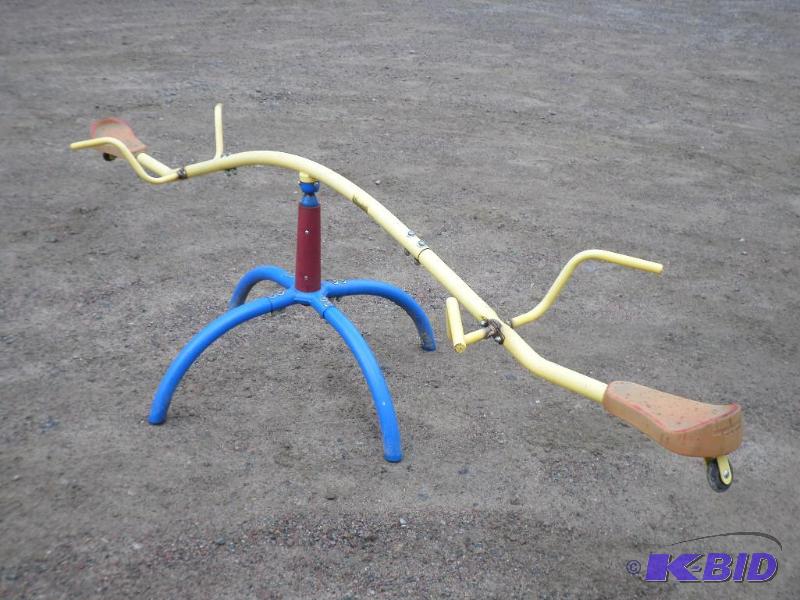 lot 21 image: Steel Pivoting 360-Degree Steel Framed Teeter...