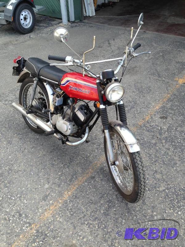 1972 Kawasaki 90 1131 miles Headlight works, ...