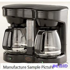 Double Coffee Maker - Black - Each 60-oz. pot...