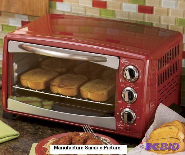 Ginnys Brand 6 Slice Toaster Oven - Red - On...
