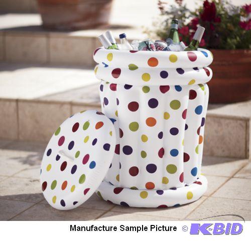 Inflatable Polka Dot Cooler - Holds up to 25 ...