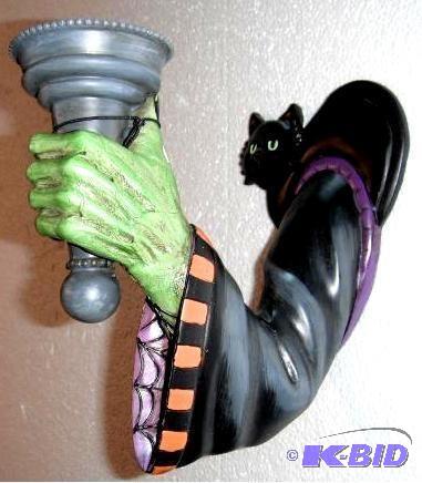Cat and Frankenstein Arm Wall Sconce - Green ...