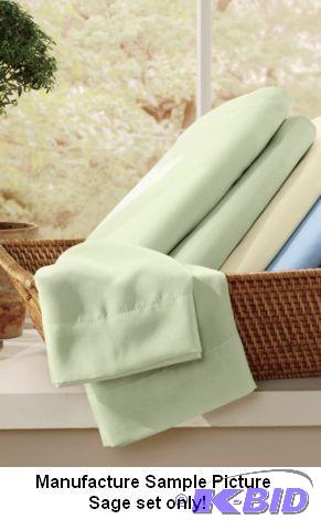 Microfiber Sheet Set - Sage color - 1 Fitted,...