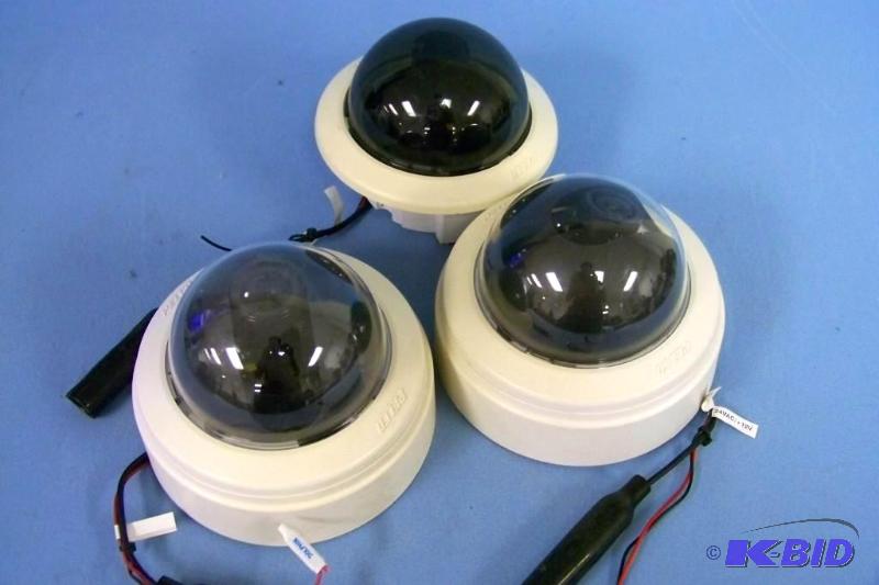 lot 10 image: (3) Pelco Indoor Dome Cameras w360 degree Pan and 140 degree tilt