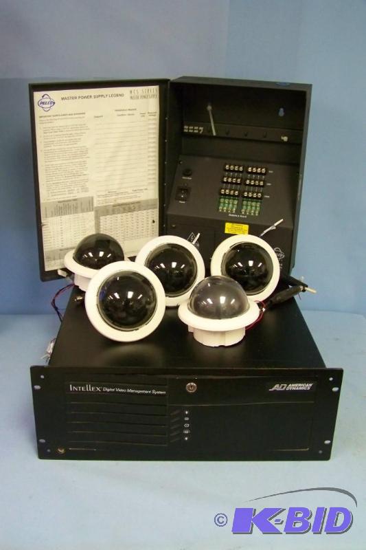 lot 2 image: Security Bundle 5 Pelco Cameras, Pelco Power Supply Box, and 320GB Intellex Hard Drive