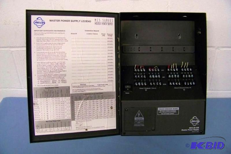 lot 3 image: Pelco MCS 16-10B Indoor Power Supply Box