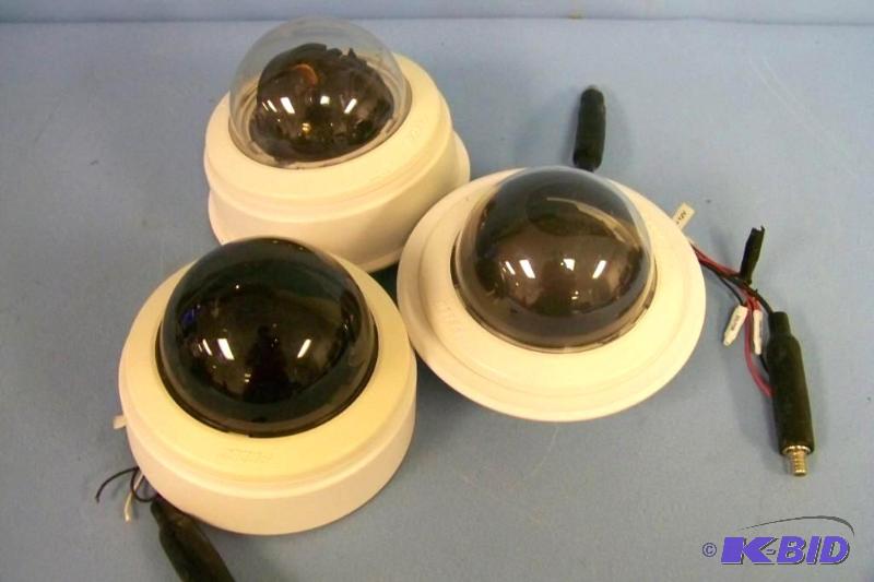 lot 9 image: (3) Pelco Indoor Dome Cameras w360 degree Pan and 140 degree tilt
