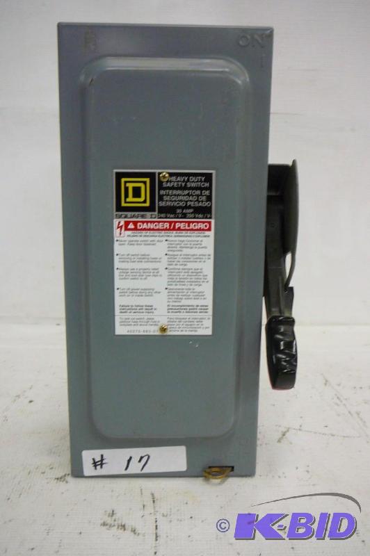 Heavy duty safety switch square D 30AMP 240VA...