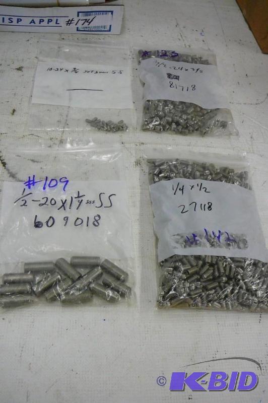 Hex head stainless steel set screws 12-20 x ...