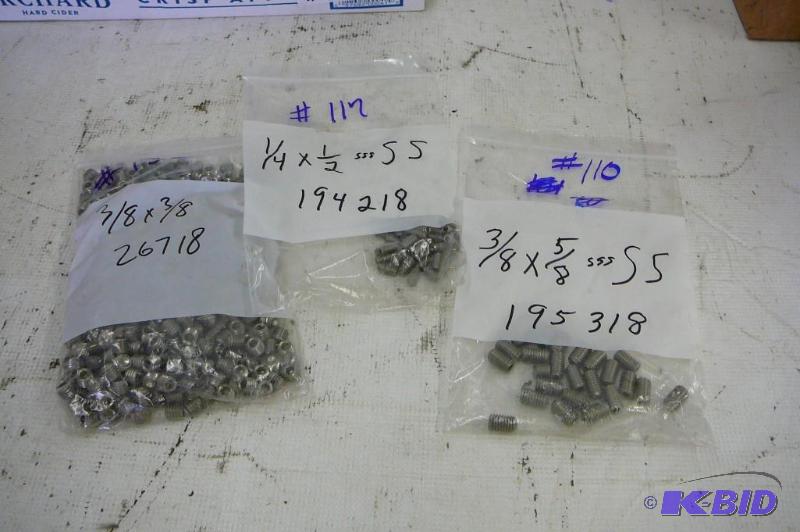 Hex head stainless steel set screws 38 x 58...