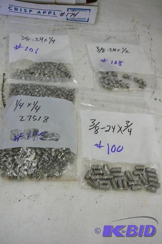 Hex head stainless steel set screws 14 x14&...