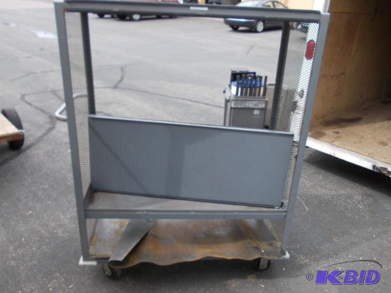 lot 49 image: Heavy Duty Rolling Cart (2-Adjustable Shelves...
