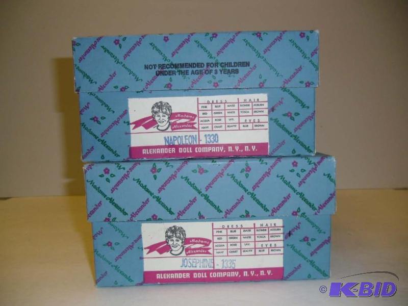 lot 20013 image: Napoleon # 1130 and Josephine #1335 Alexander Doll Company in Original Boxes